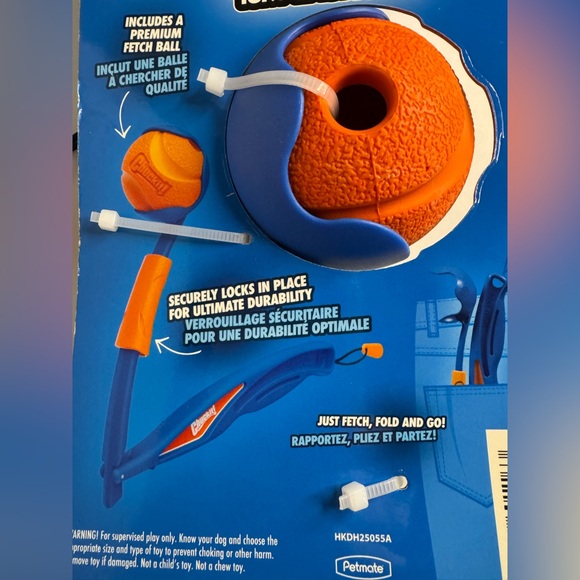 Chuck-It! Fetch & Fold Mini Launcher - Blue and Orange - Picture 5 of 7